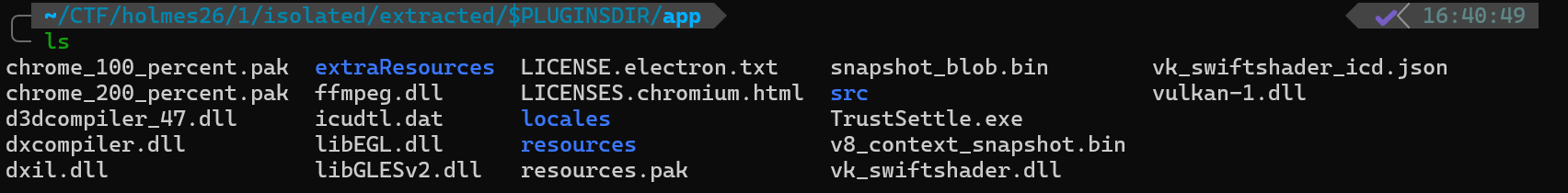 Extracting the embedded application archive