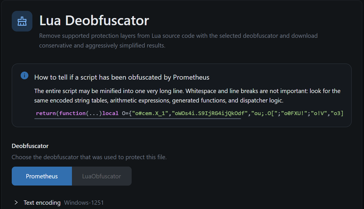 Deobfuscating the Lua payload