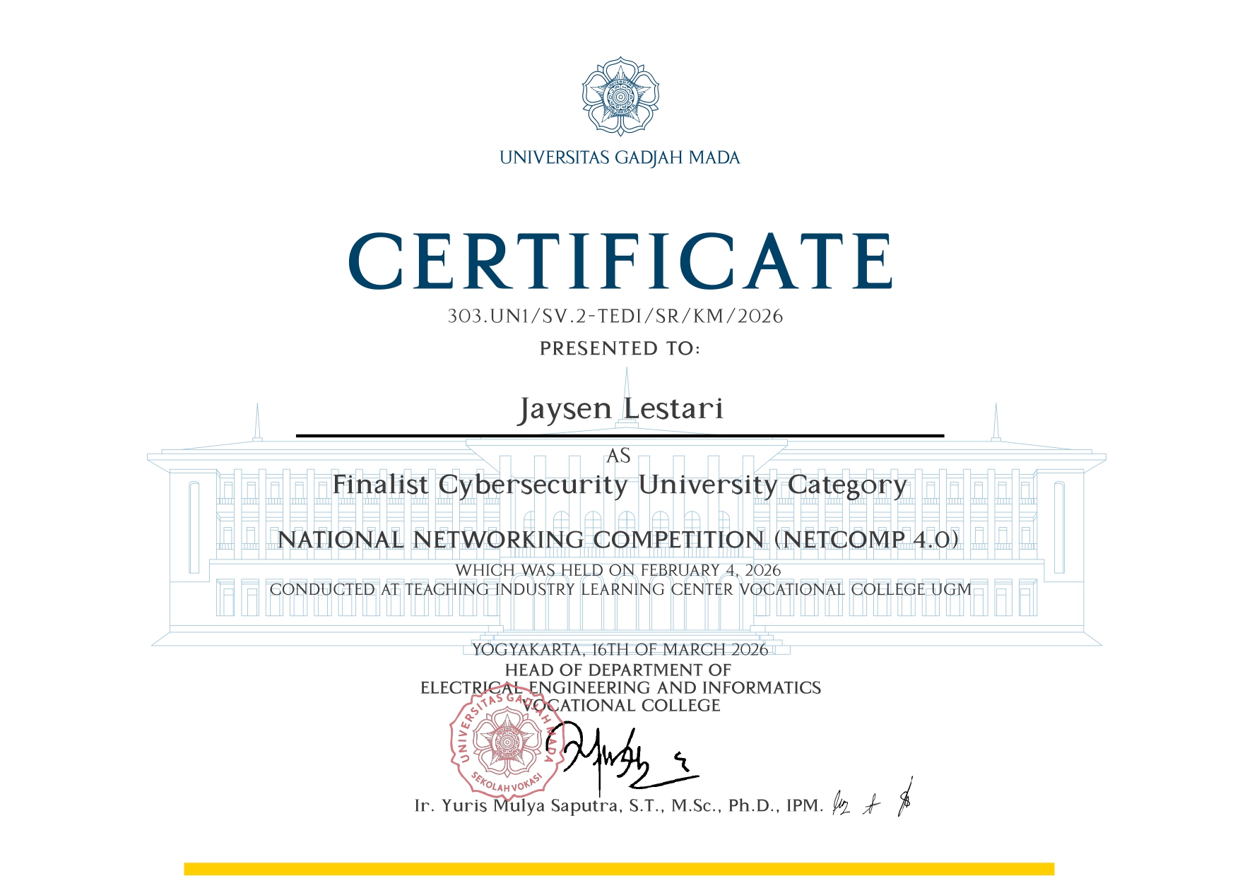 Netcomp Certificate